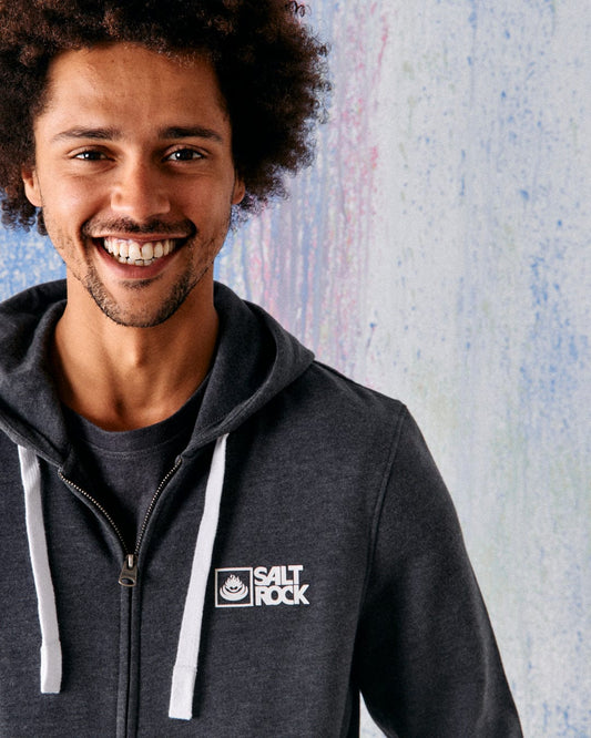 Saltrock Original - Mens Zip Hood - Dark Grey