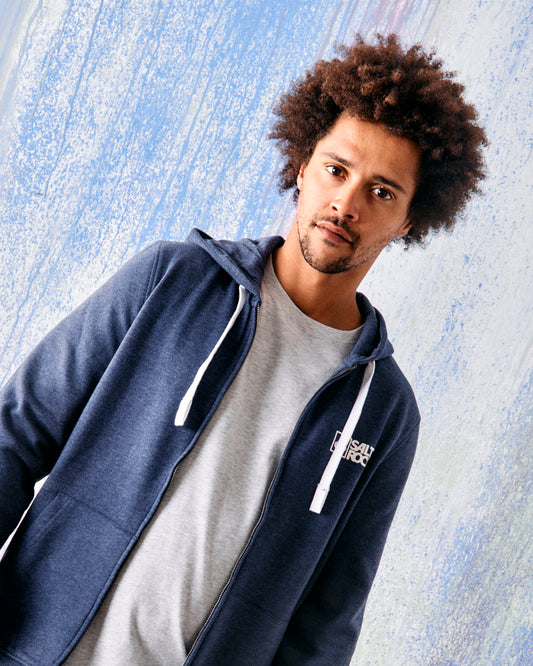 Saltrock Original - Mens Zip Hood - Blue Marl