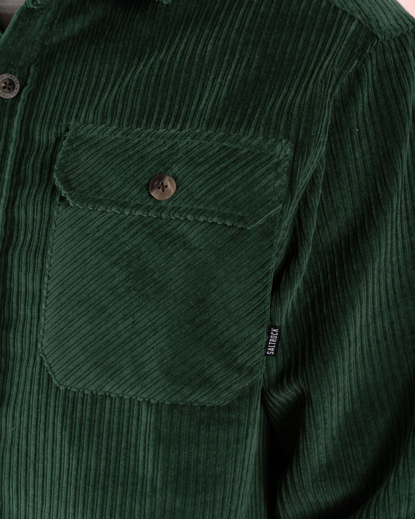 Ace - Mens Corduroy Over Shirt - Green