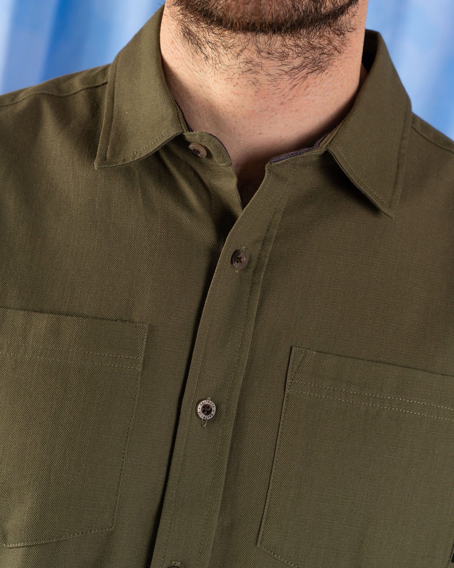 Parker - Mens Long Sleeve Shirt - Dark Green