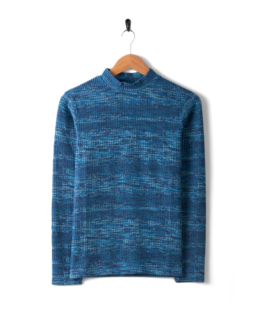 Space Dye Brooklyn - Womens Funnel Neck Top - Blue