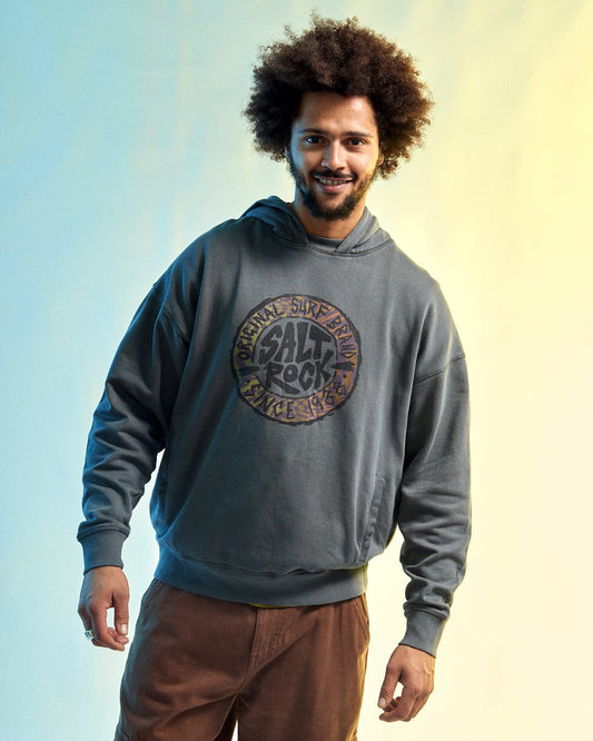 SR Original Warp - Mens Oversized Pop Hoodie - Grey