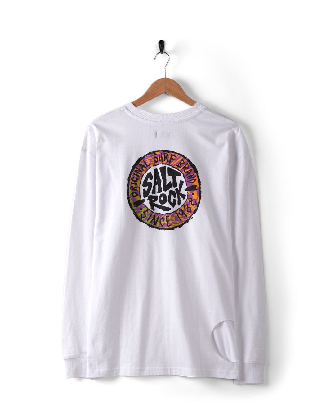 SR Warp - Mens Oversized Long Sleeve T-Shirt - White