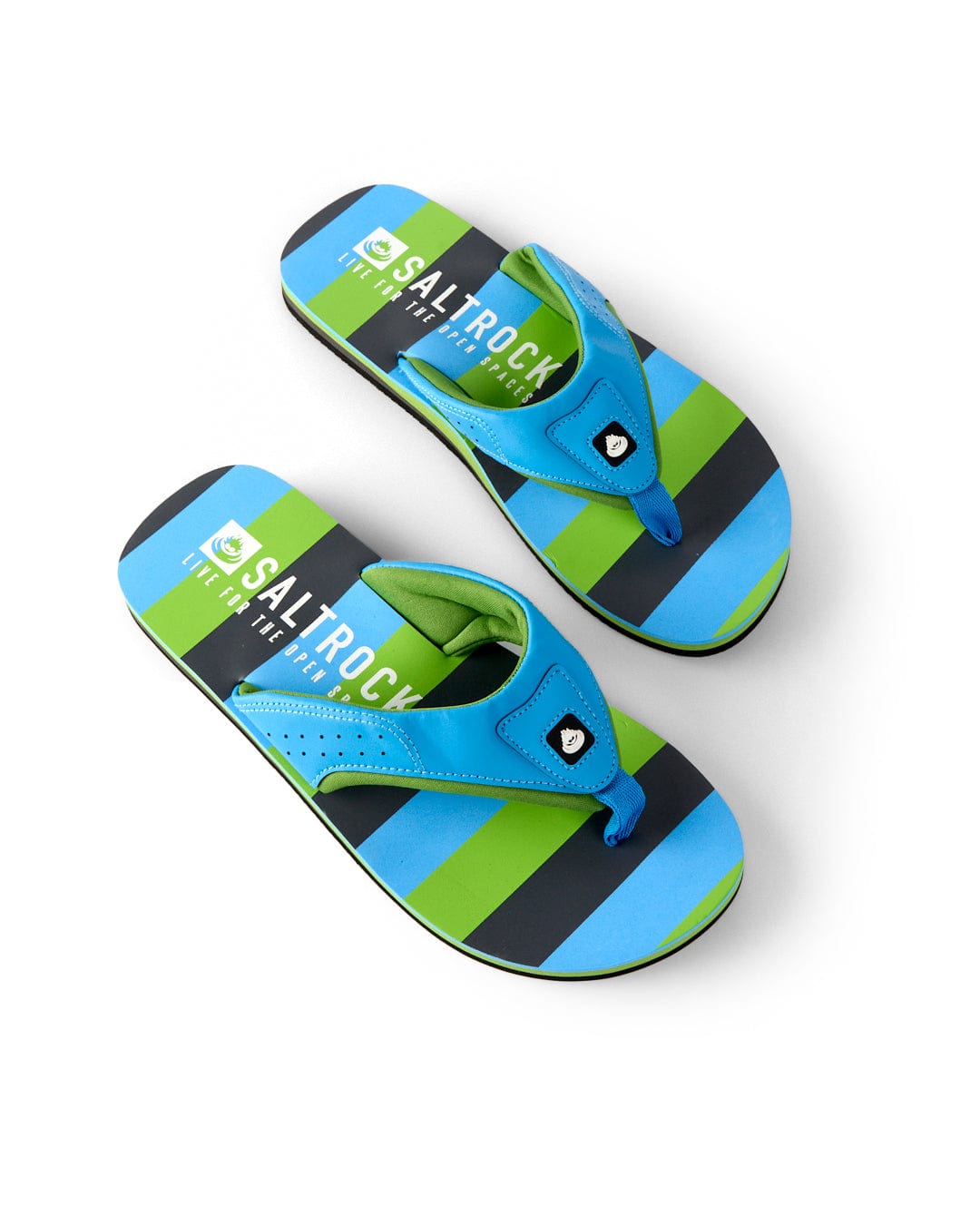 Striped - Mens Flip Flops - Blue