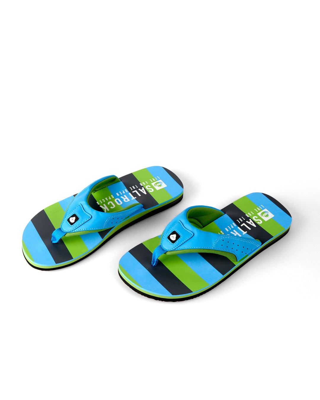 Striped - Mens Flip Flops - Blue