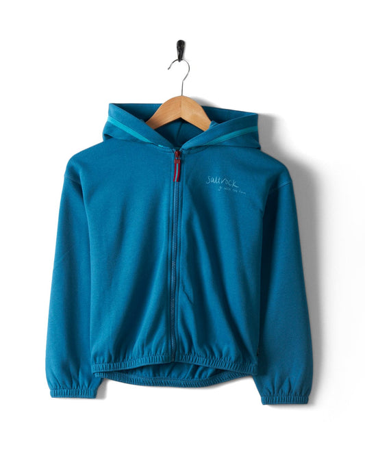 Sup Girl - Kids Zip Hoodie - Blue