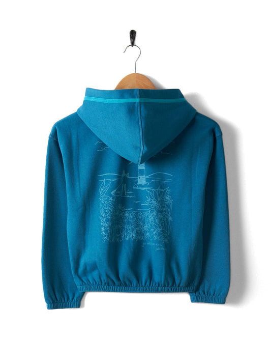 Sup Girl - Kids Zip Hoodie - Blue