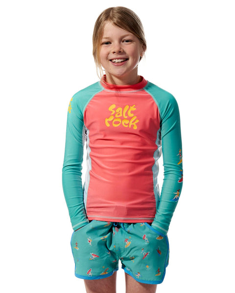 Warp - Kids Long Sleeve Rash Vest - Blue