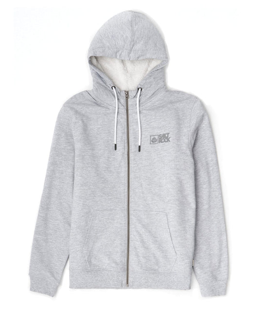 Saltrock Original - Mens Fur Lined Zip Hoodie - Grey