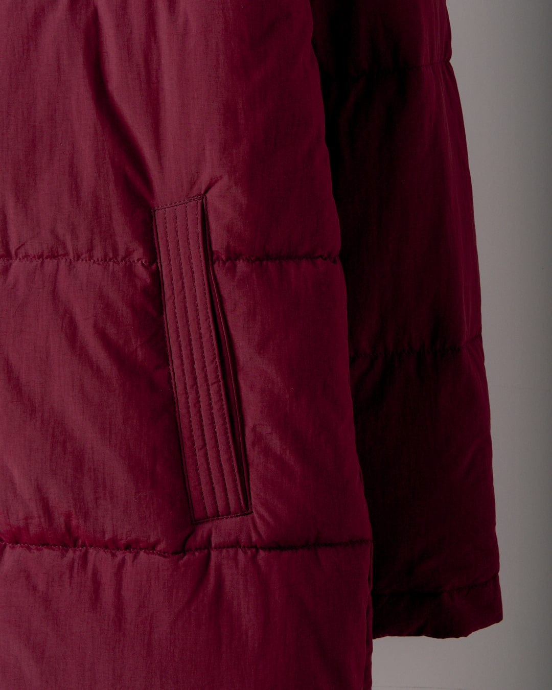 Tahoe - Womens Longline Padded Coat - Burgundy