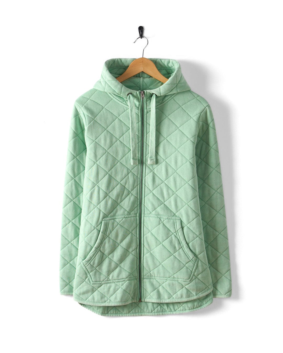 Tarka - Womens Quilted Zip Hoodie - Green