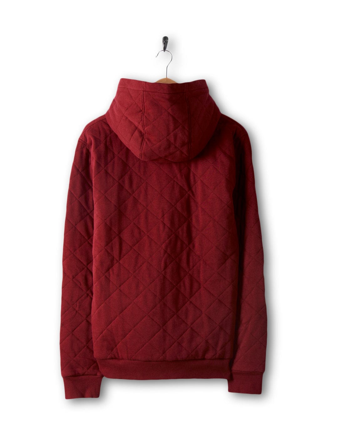 Tarka - Mens Quilted Borg Lined Hoodie - Red