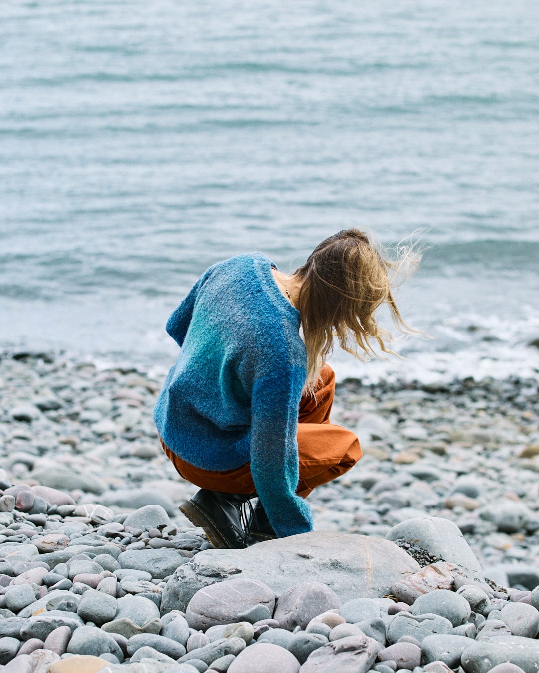 Tessa - Womens Knitted Cardigan - Blue