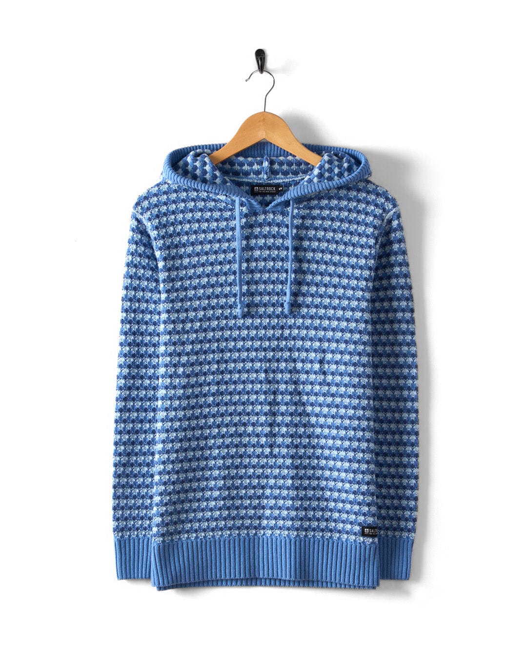 Thaw - Womens Hooded Knitted Hoodie - Blue