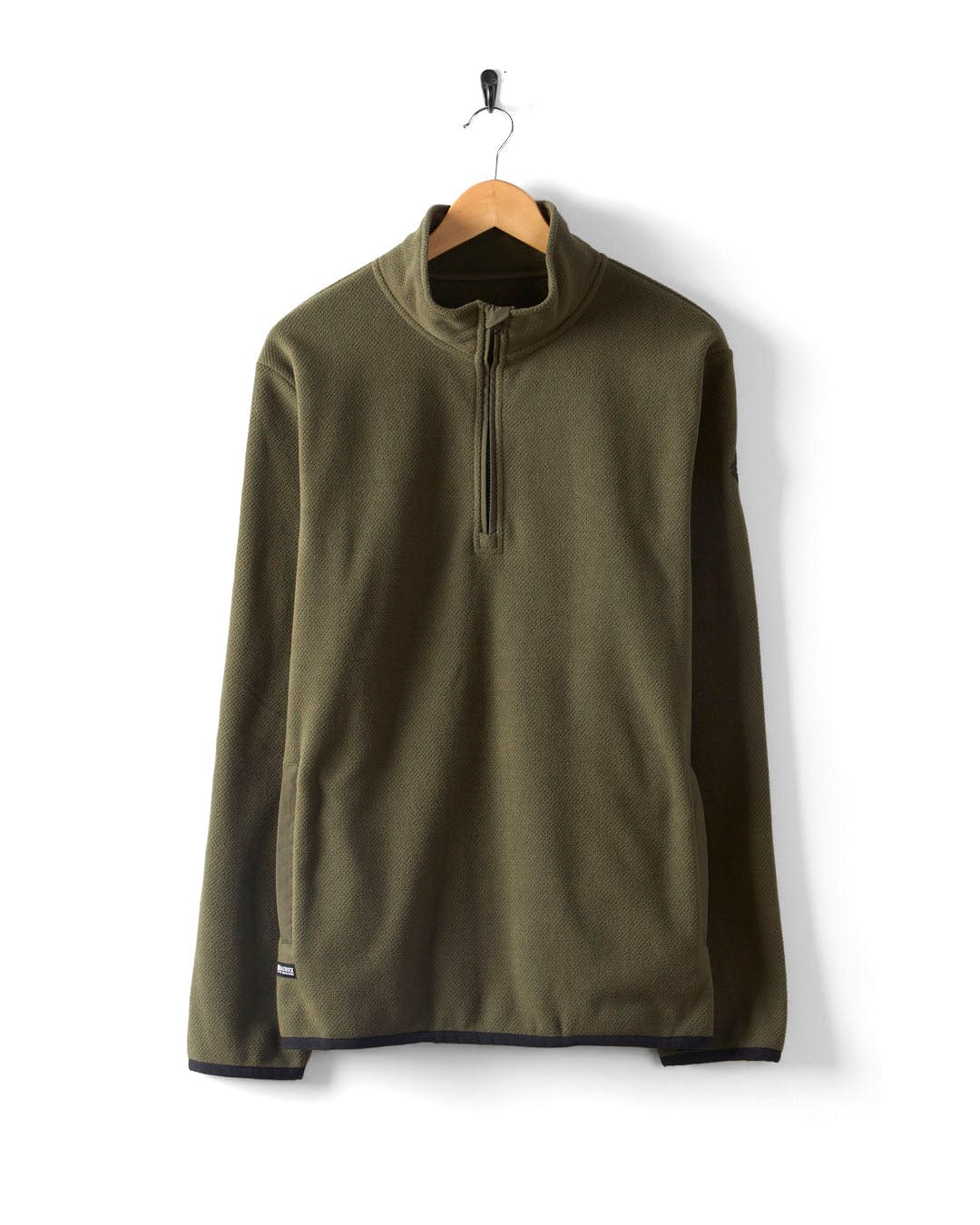 Theo - Mens 1/4 Neck Recycled Fleece - Green