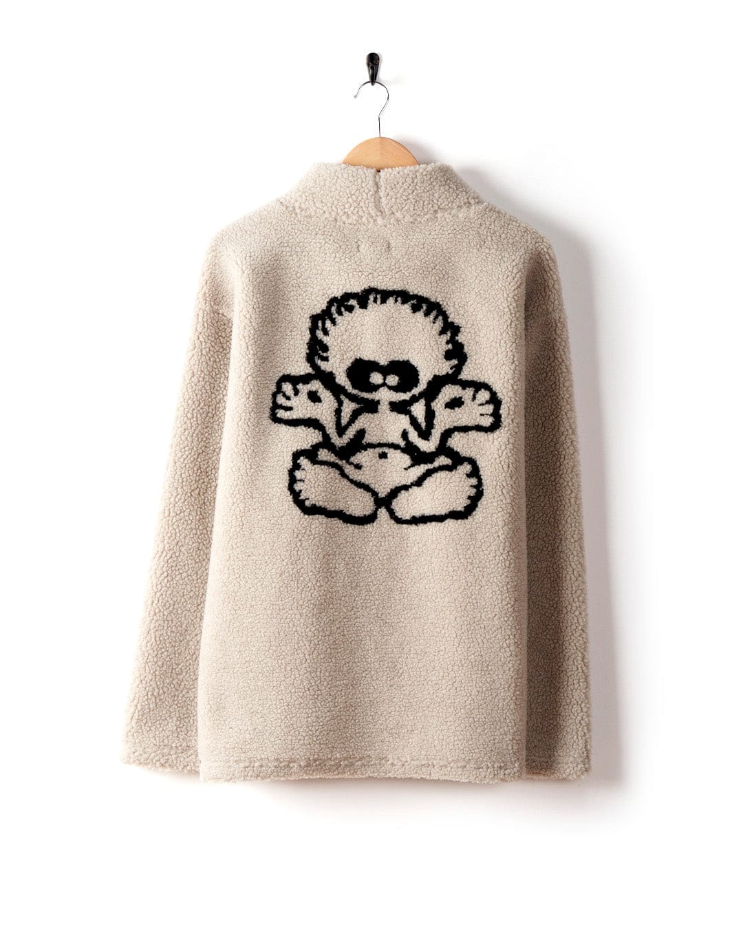 Tok - Unisex Oversized Recycled Borg Fleece - Cream