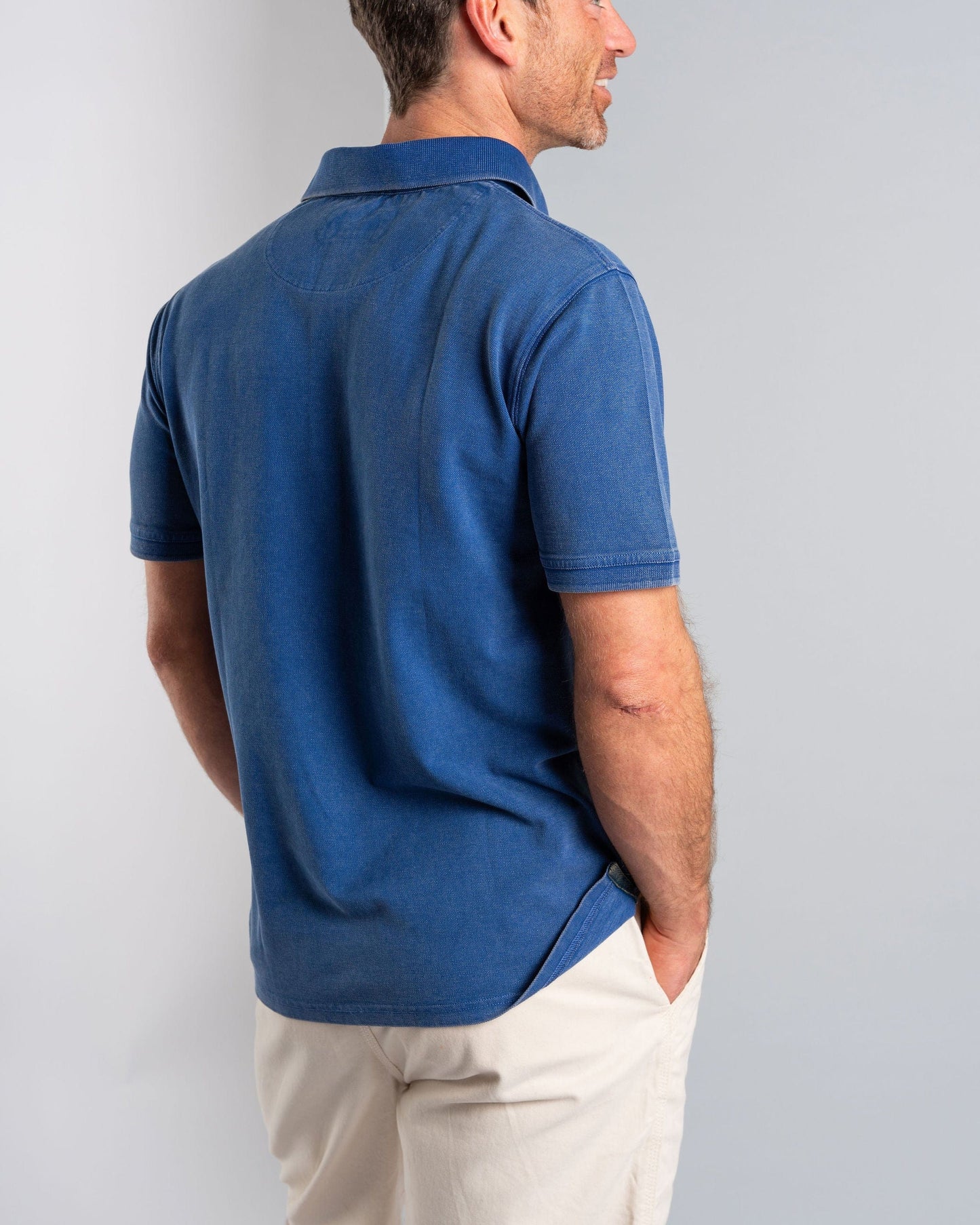 Seb - Mens Short Sleeve Polo - Blue