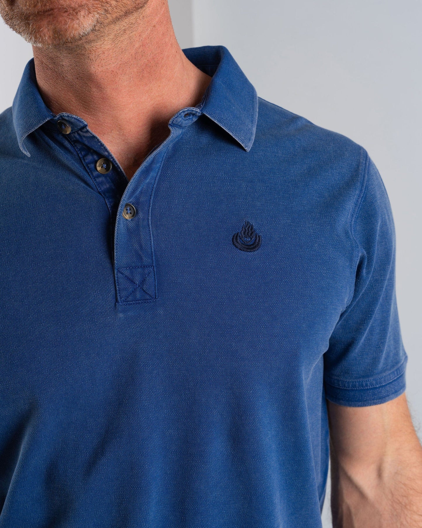 Seb - Mens Short Sleeve Polo - Blue