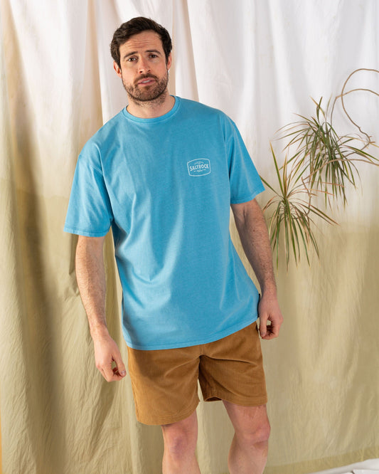 Jungle Wanderer - Mens Oversized T-Shirt - Blue