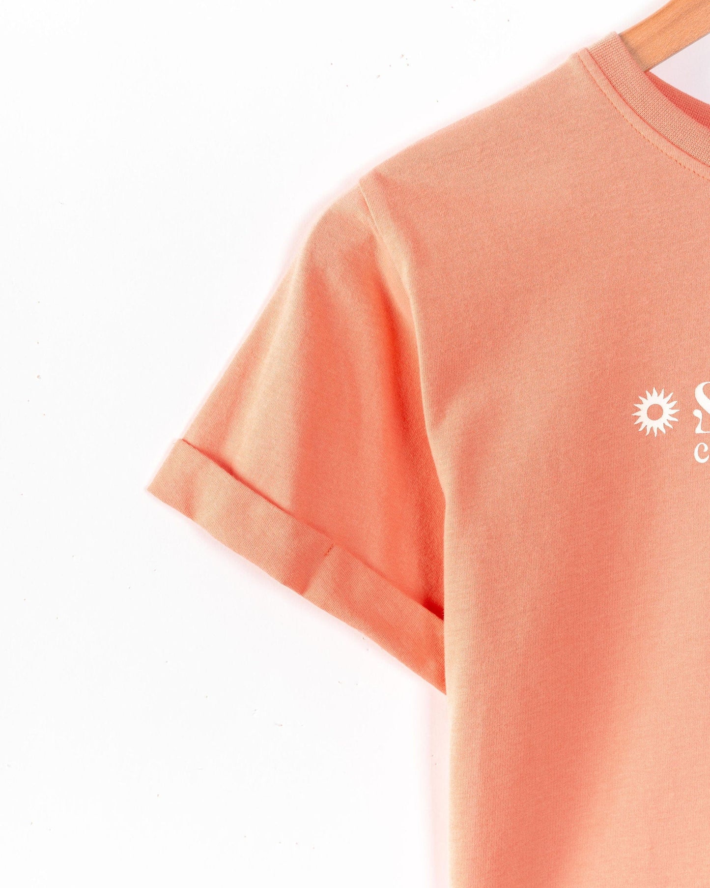 Sunrise - Kids Open Back Boxy T-Shirt - Coral