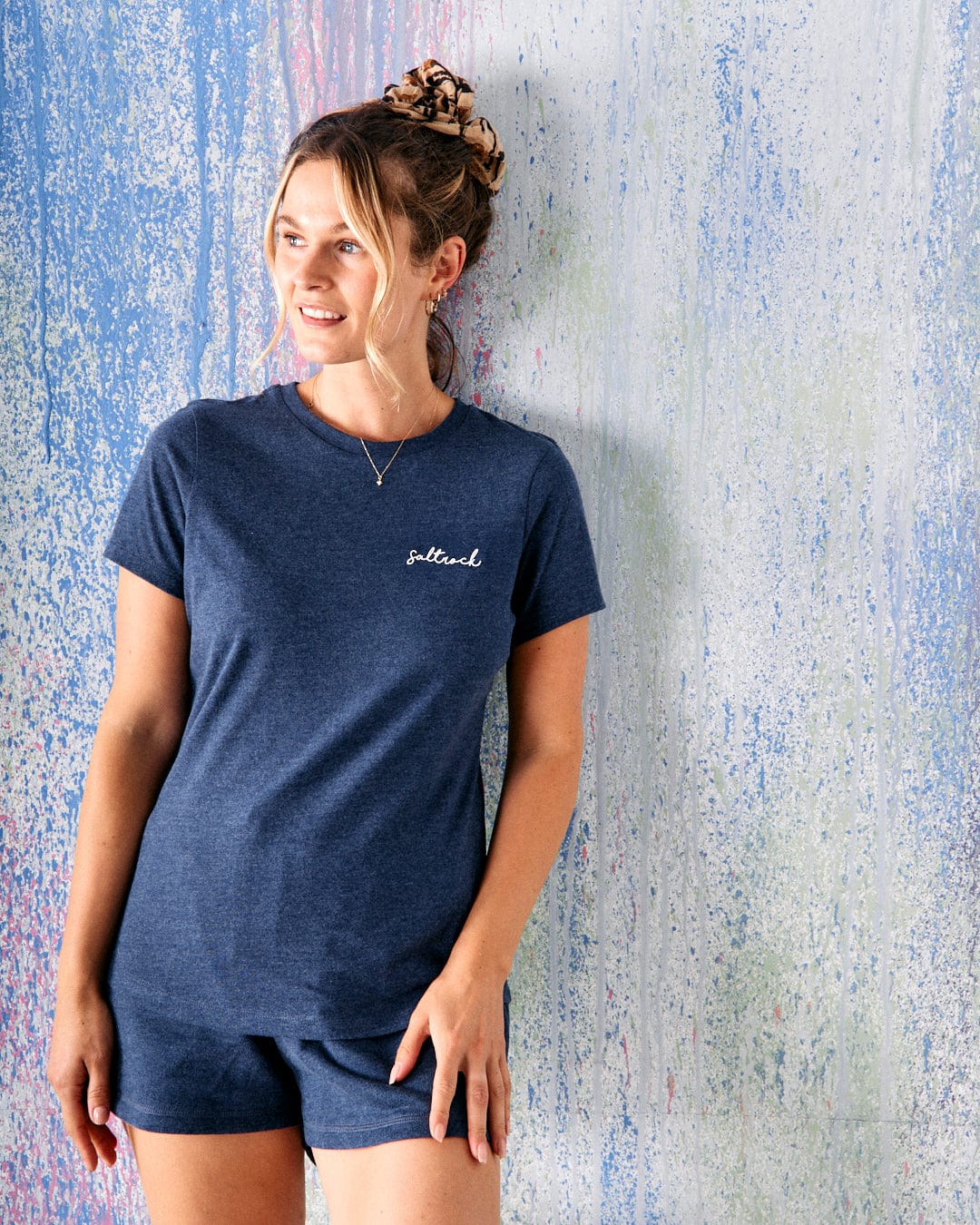 Velator - Womens Short Sleeve T-Shirt - Blue Marl