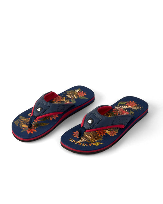 Wanderer - Mens Flip Flops - Blue