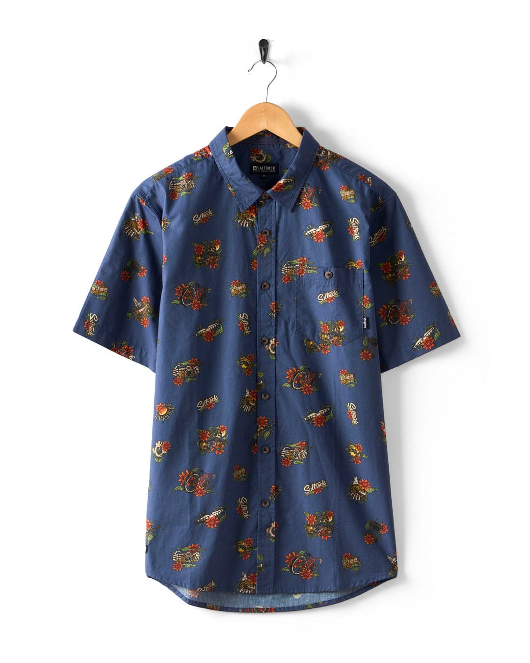 Wanderer - Mens Short Sleeve Shirt - Blue