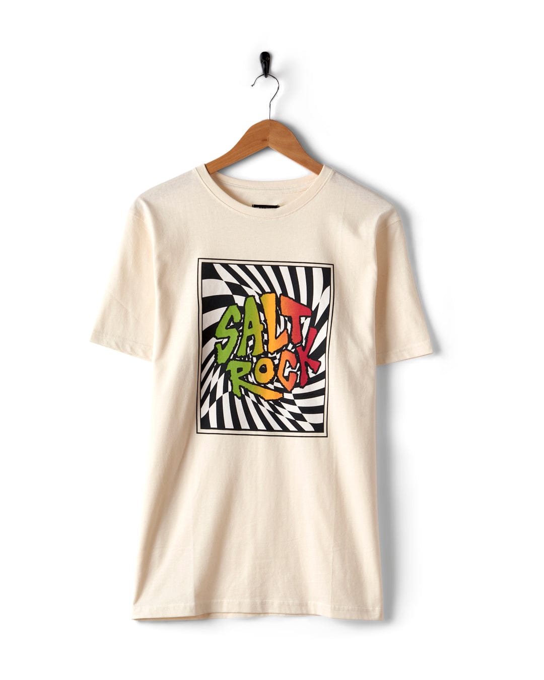 Warp Logo - Mens Short Sleeve T-Shirt - Cream