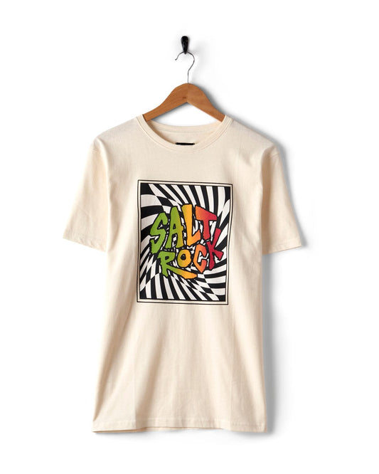 Warp Logo - Mens Short Sleeve T-Shirt - Cream