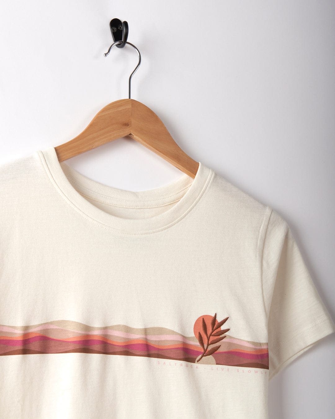 Wavey Stripe - Womens T-Shirt - Cream