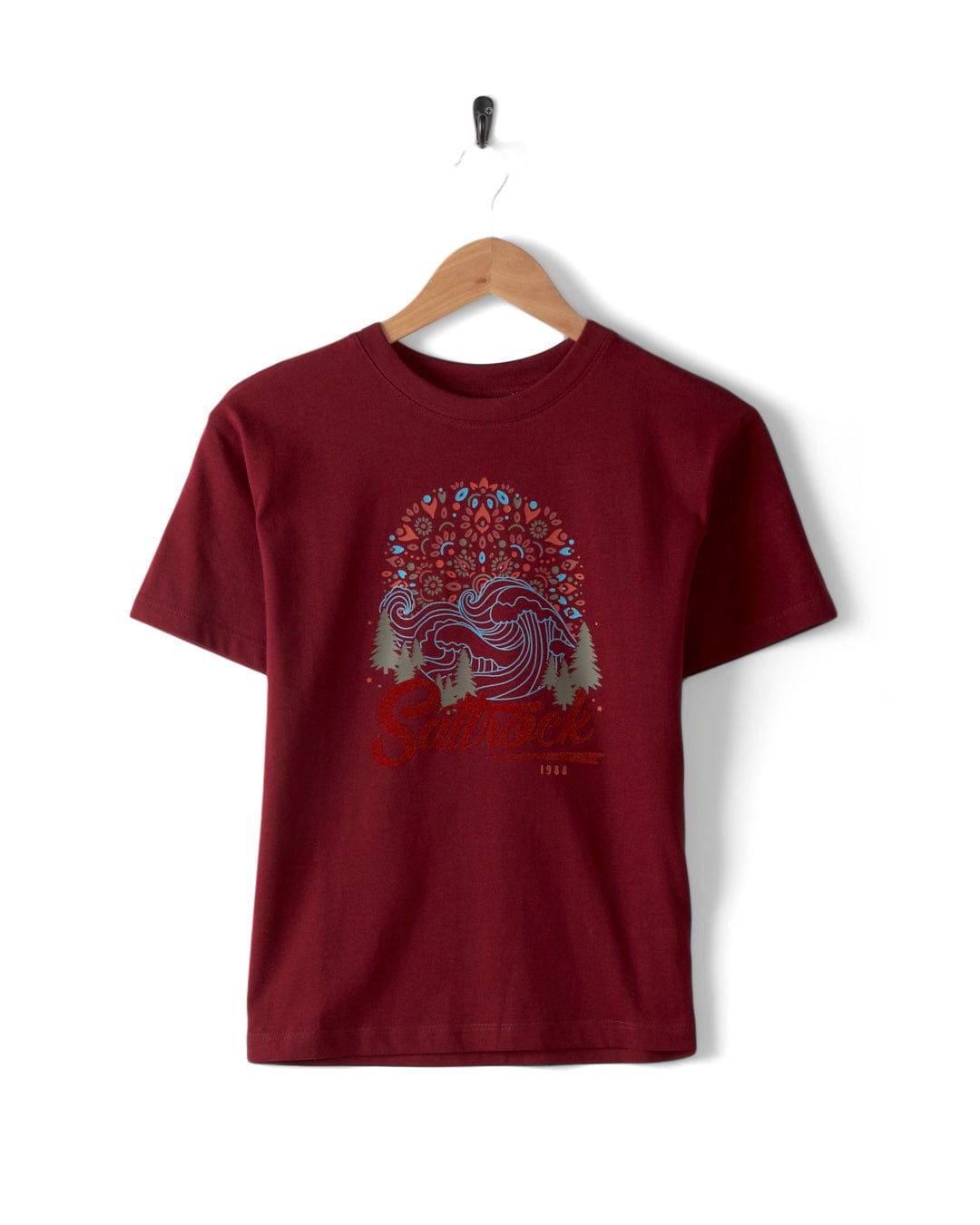 Wildflower Wave - Kids Oversized T-Shirt - Red