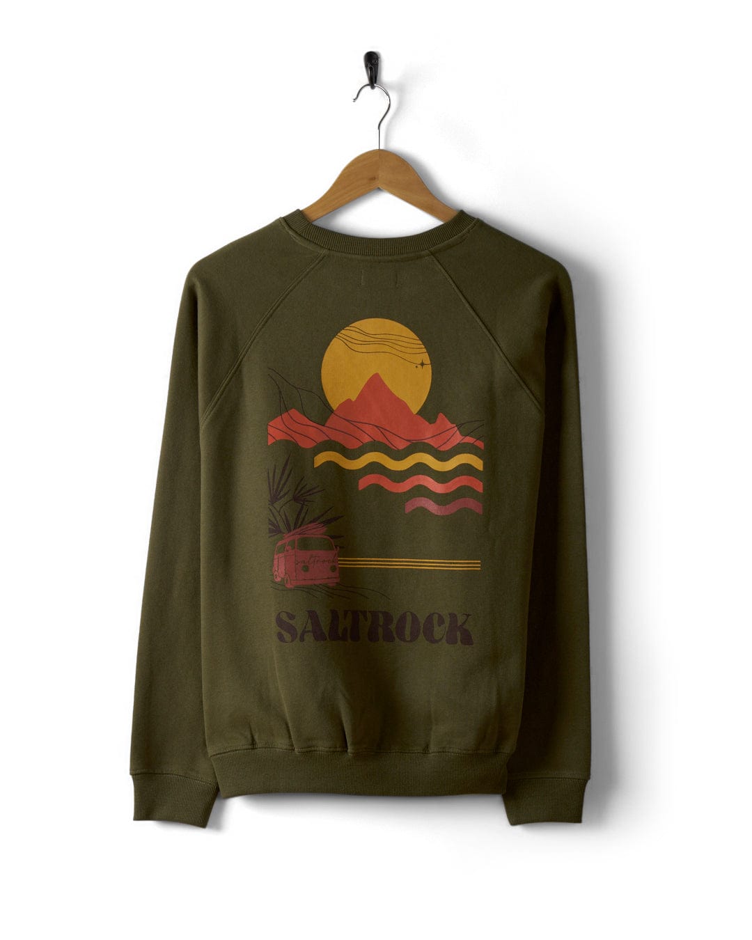 Winter Poster - Womens Recycled Oversized Sweat - Green