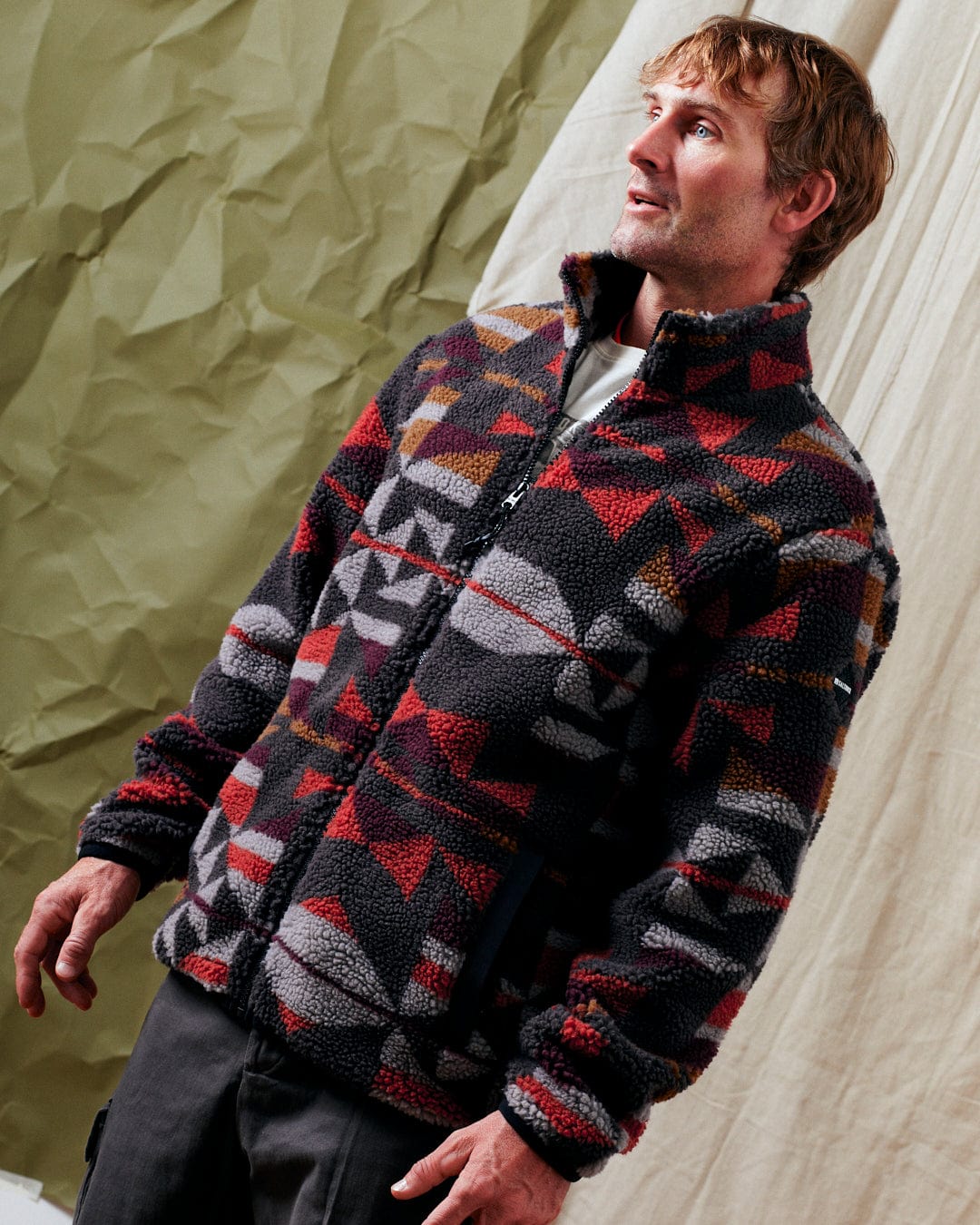 Wye Aztec - Mens Recycled Fleece - Multi