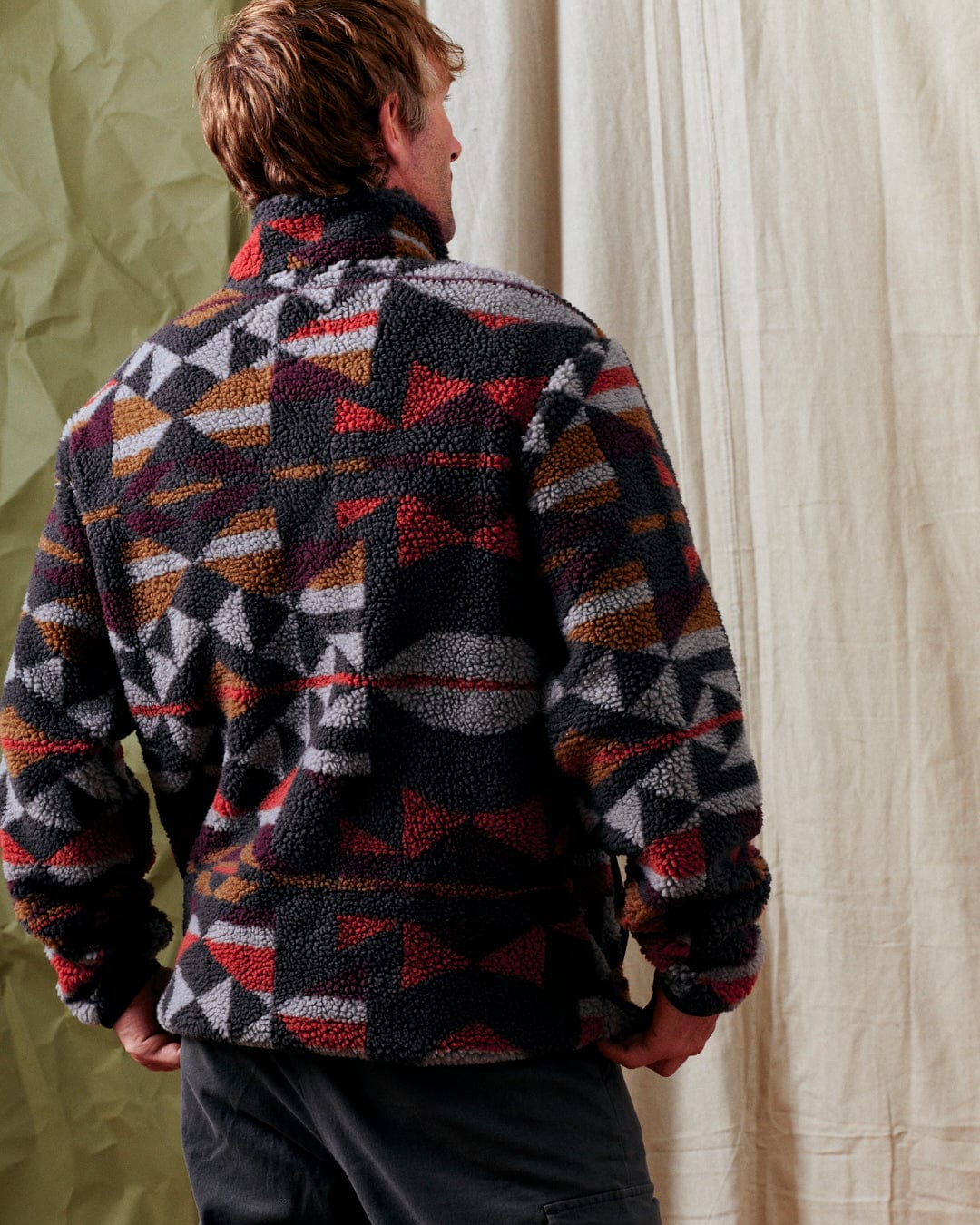 Wye Aztec - Mens Recycled Fleece - Multi