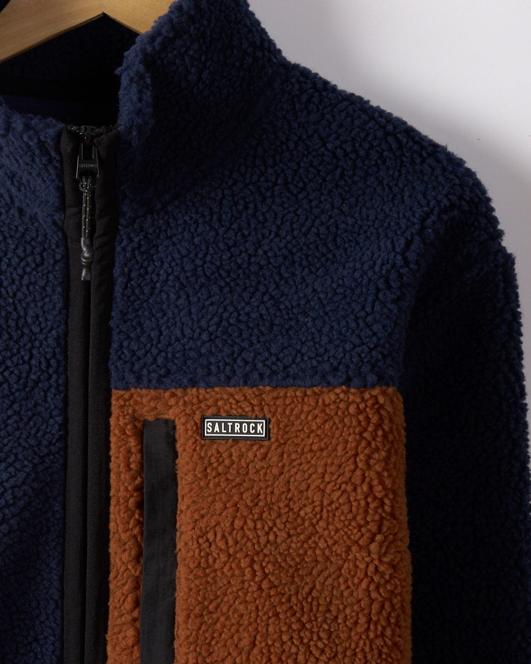 Wye - Mens Colourblock Borg Fleece - Blue