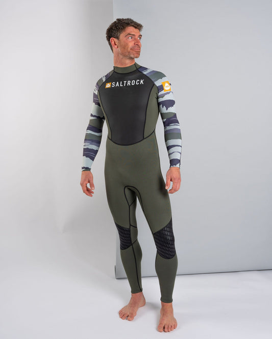 Camo Stripe - 3/2 Full Wetsuit - Green