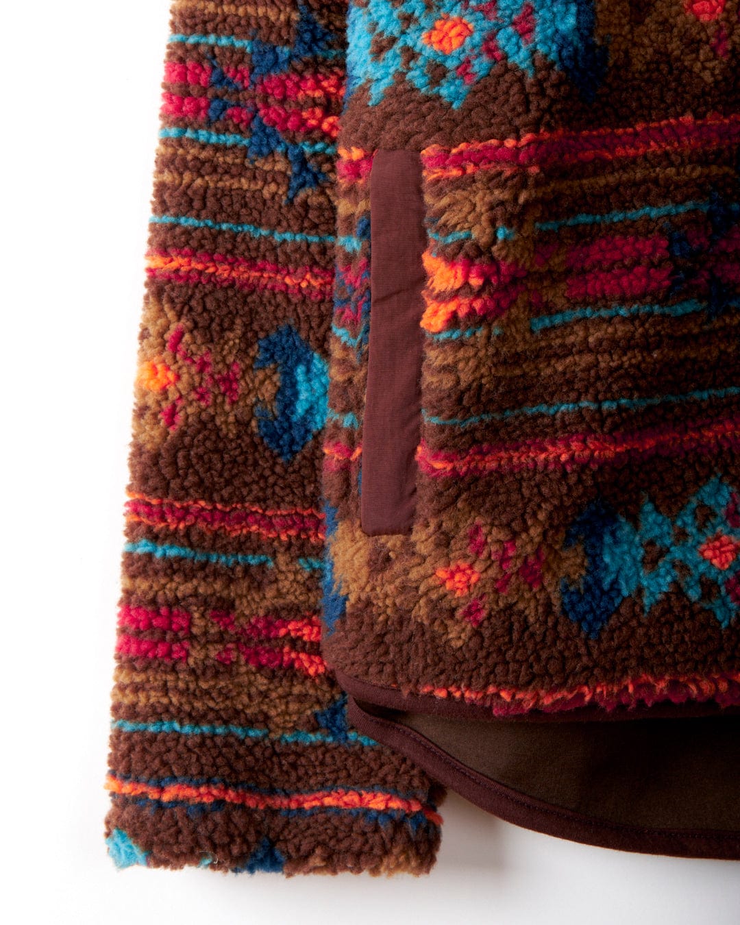 Zella Aztec - Womens Recycled Fleece - Brown