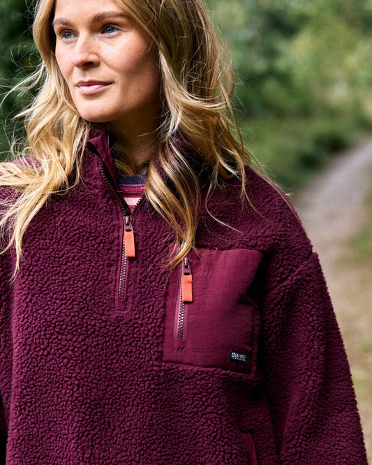 Zella - Womens Recycled Fleece - Burgundy