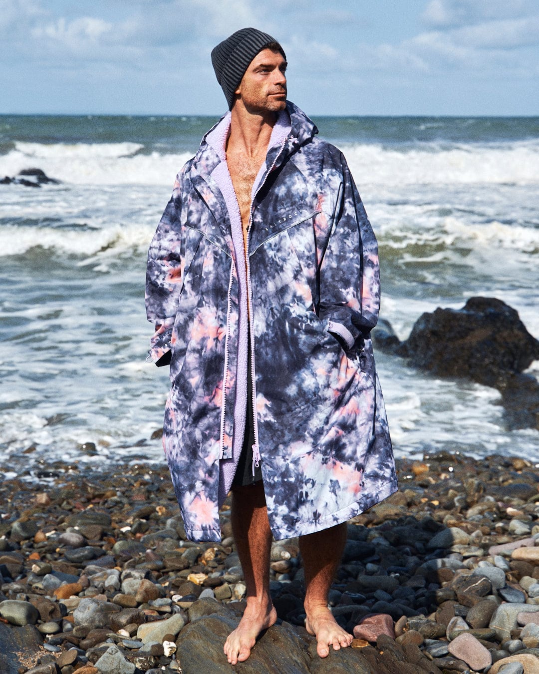 Four Seasons - Tie Dye Waterproof Changing Robe - Purple Tie Dye