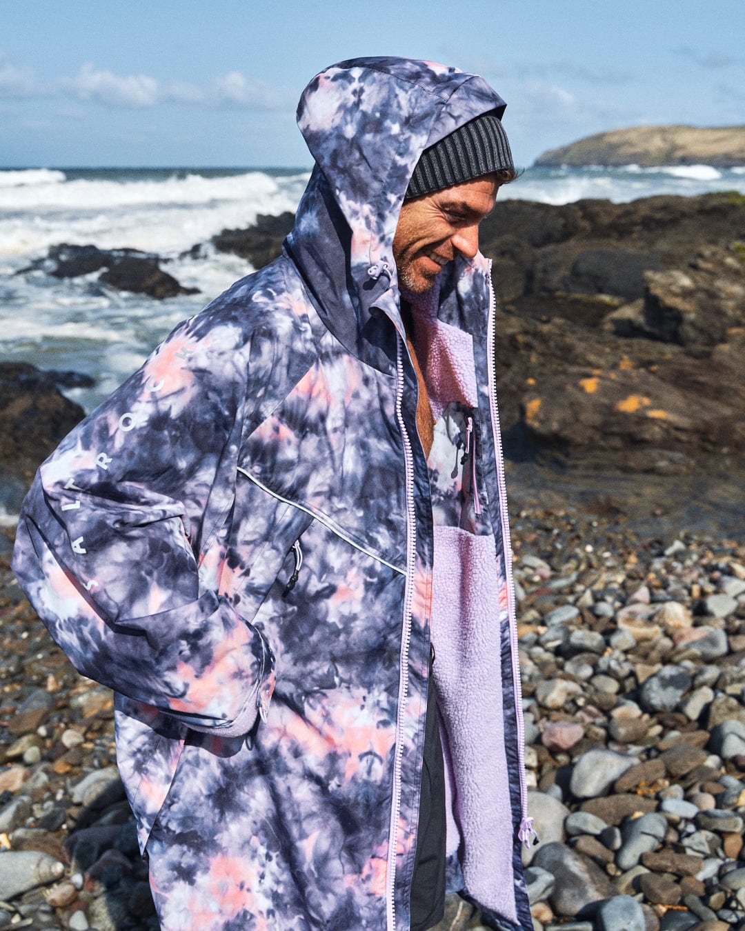 Four Seasons - Tie Dye Waterproof Changing Robe - Purple Tie Dye