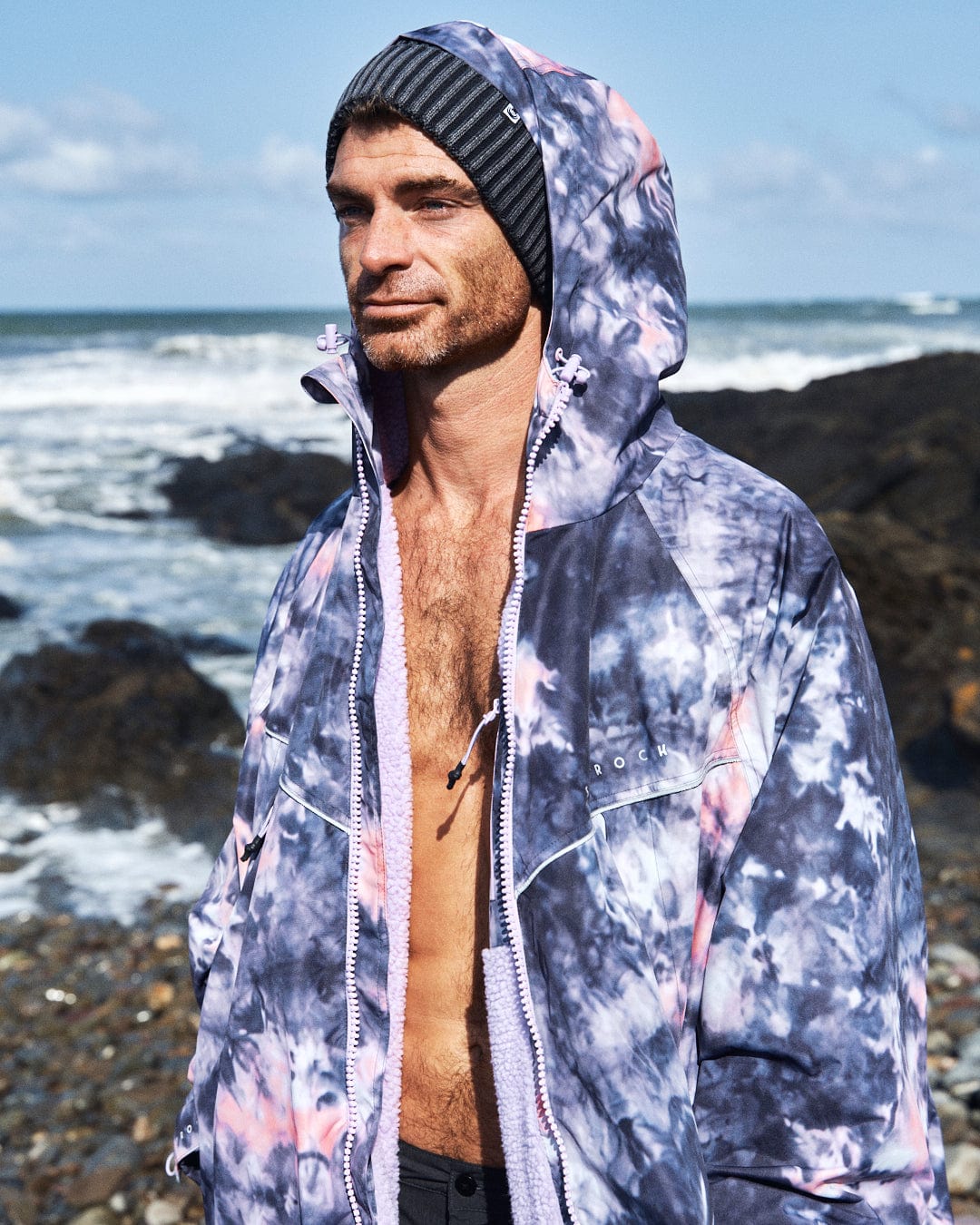 Four Seasons - Tie Dye Waterproof Changing Robe - Purple Tie Dye