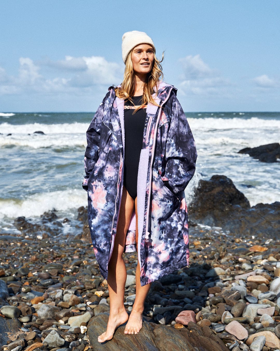 Four Seasons - Tie Dye Waterproof Changing Robe - Purple Tie Dye