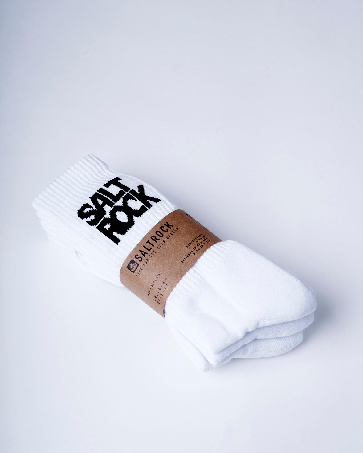 Athletic - 3 Pack Socks - White - Saltrock