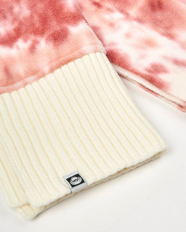 Noelle - Tie Dye Fleece Scarf - Pink - Saltrock