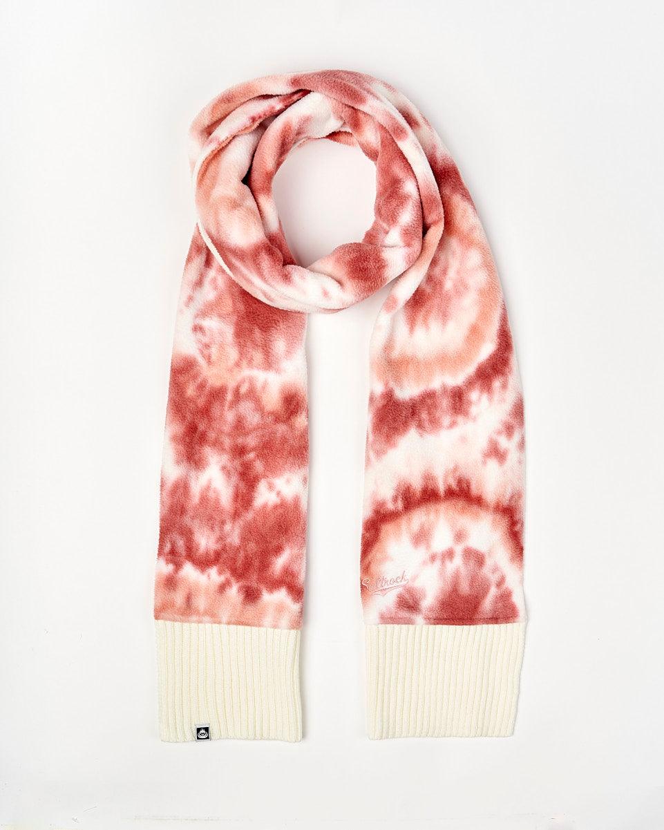 Noelle - Tie Dye Fleece Scarf - Pink - Saltrock