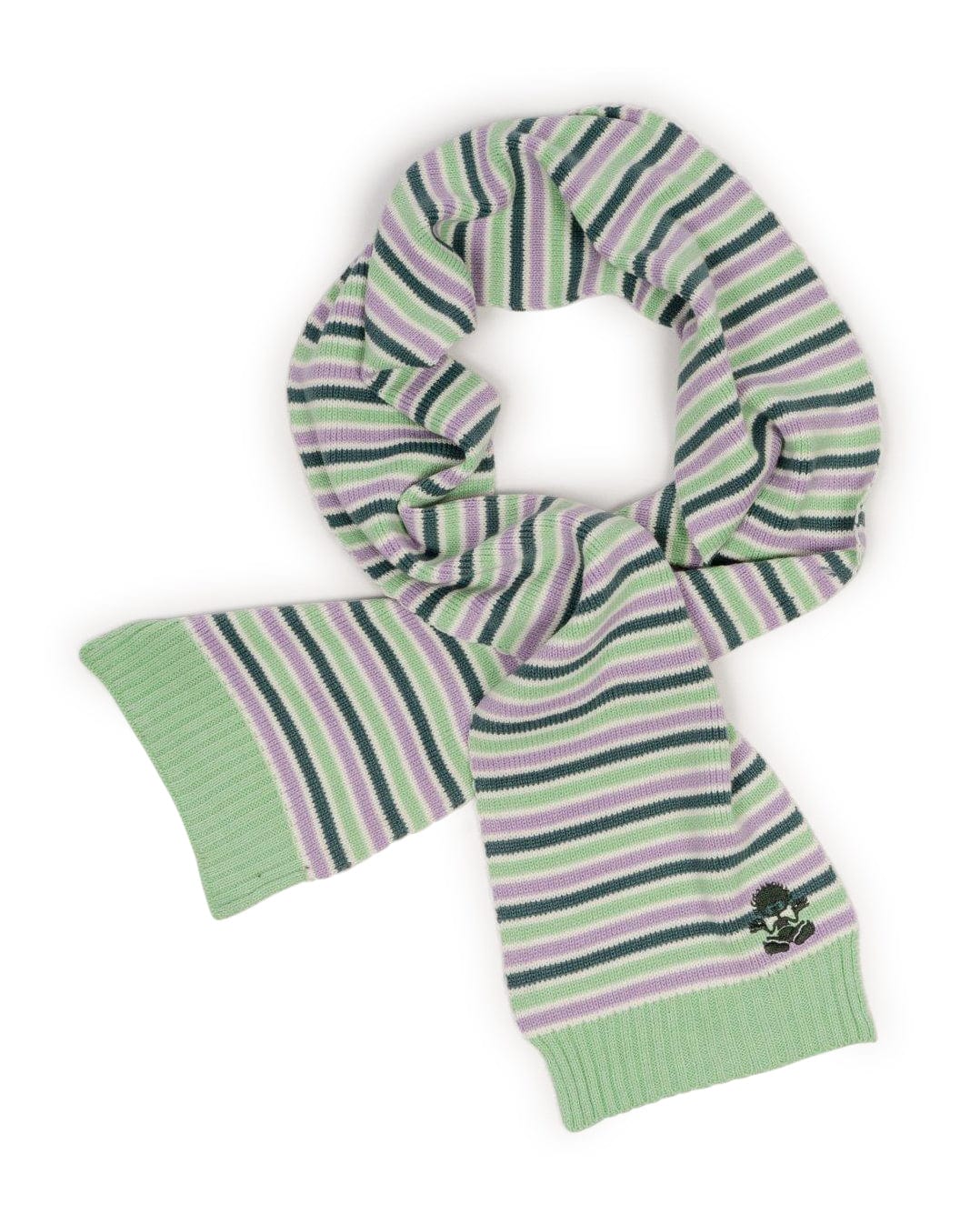 Stripey - Girls Scarf - Light Green - Saltrock