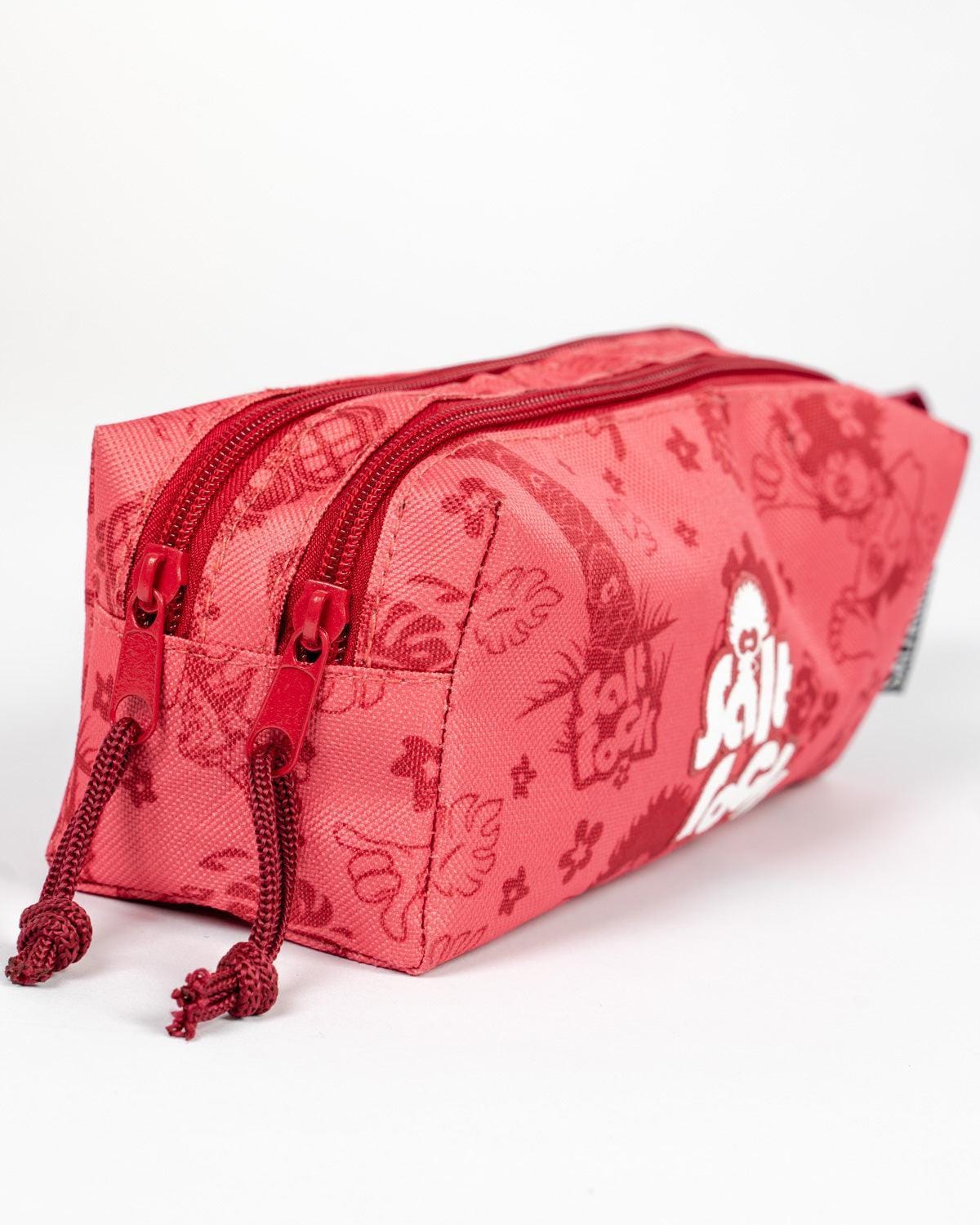 Tiki Tok - Double Pencil Case - Red - Saltrock